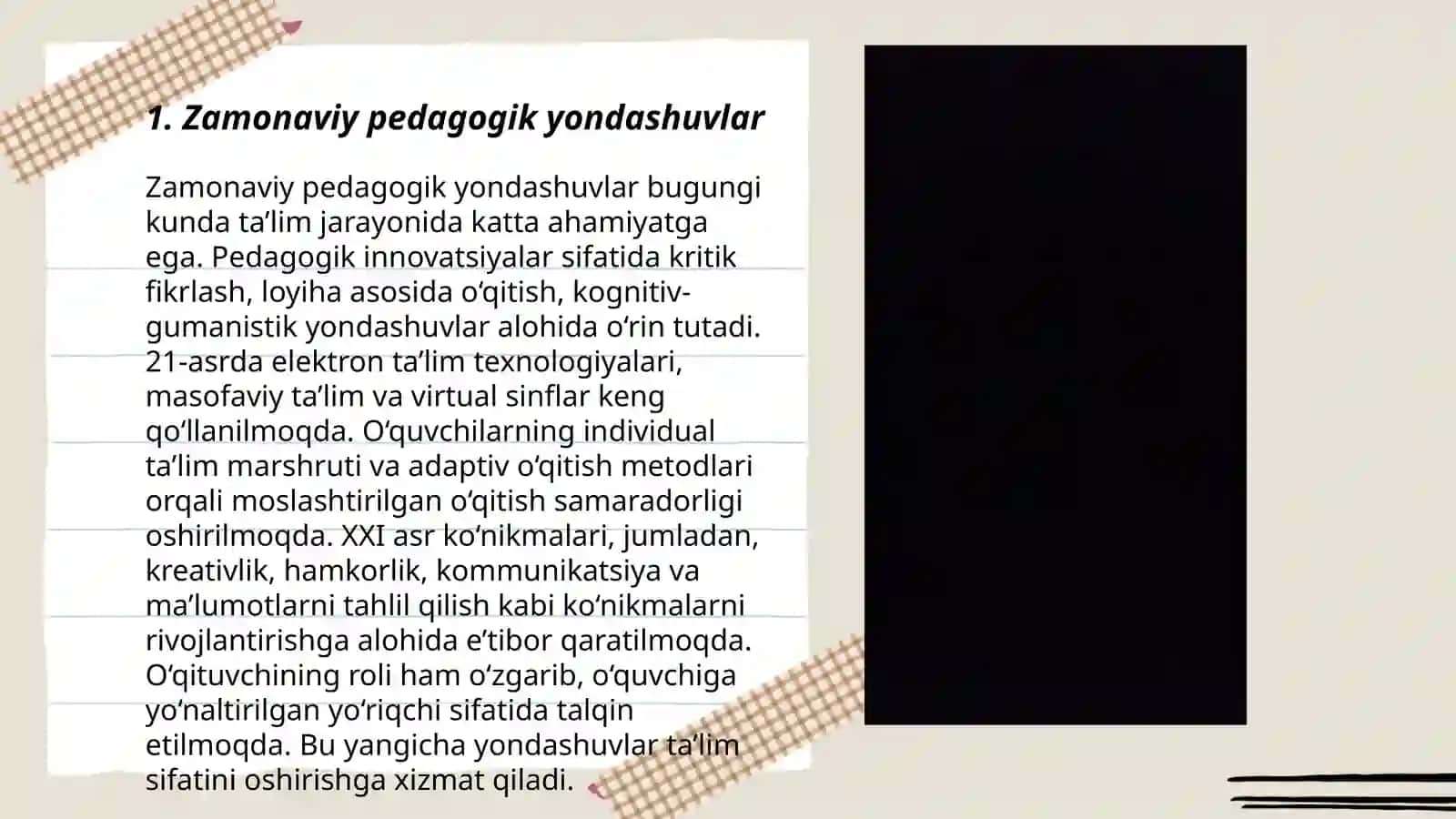 Zamonaviy pedagogik yondashuvlar 3
