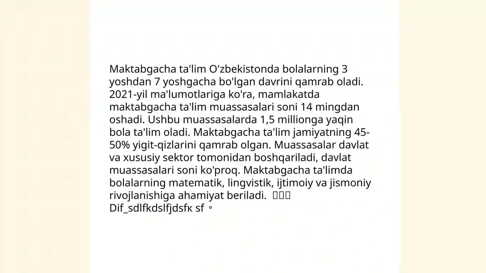 Oʻzbekiston Respublikasi ta'lim tizimi 3