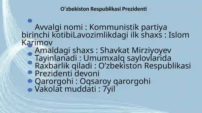 O'zbekistonda prezidentlik boshqaruvi joriy etilishi 3
