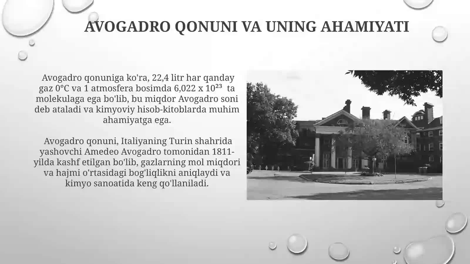Avogadro qonuni va uning ahamiyati 3