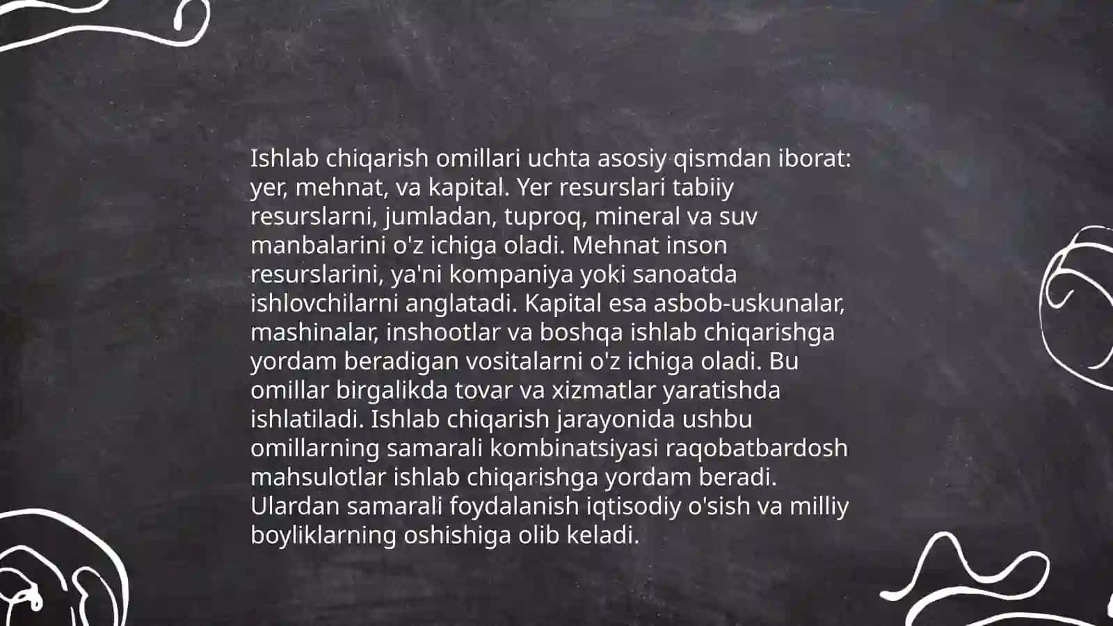 Ishlab Chiqarish Omillari Bozori 3