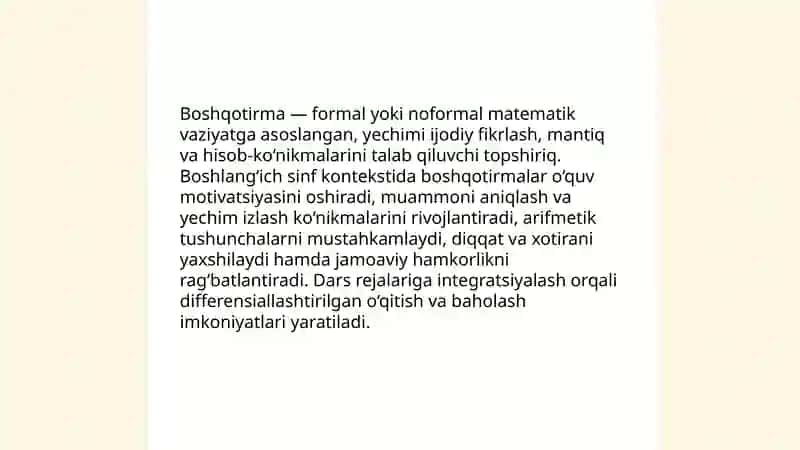 Boshlang‘ich sinf matematika darsligi 3