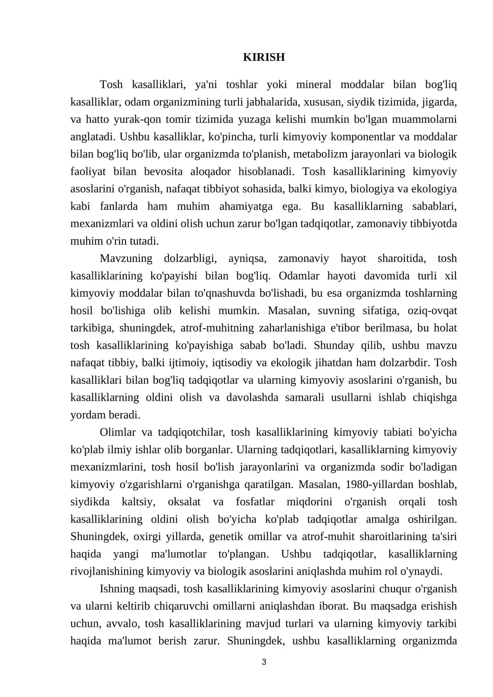 Tosh kasalliklarining kimyoviy asoslari 3