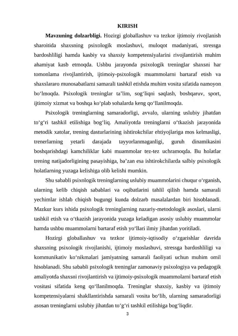 PSIXOLOGIK TRENINGLARNING USLUBIY MUAMMOLARI 3