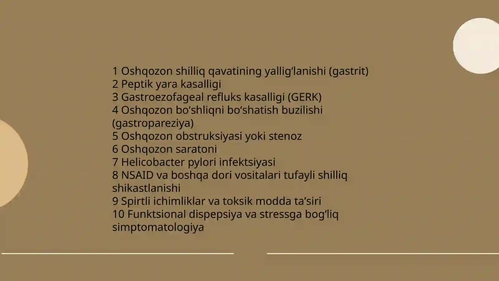 Oshqozon kasalliklari. Kongil aynish 3