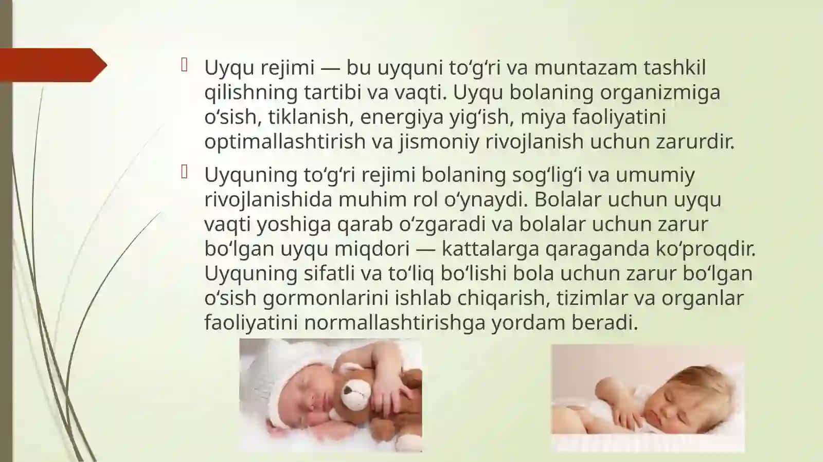 Bolalar uchun dam olish va uyqu rejimi 3