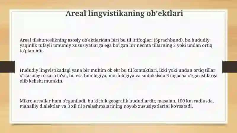 Areal lingvistika ob'ektlari 3