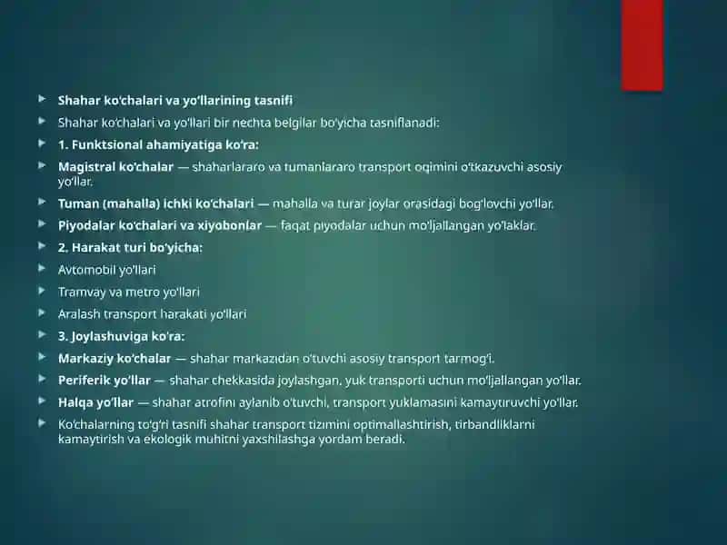 Shahar yo'llarini rekonstruksiya qilish 3