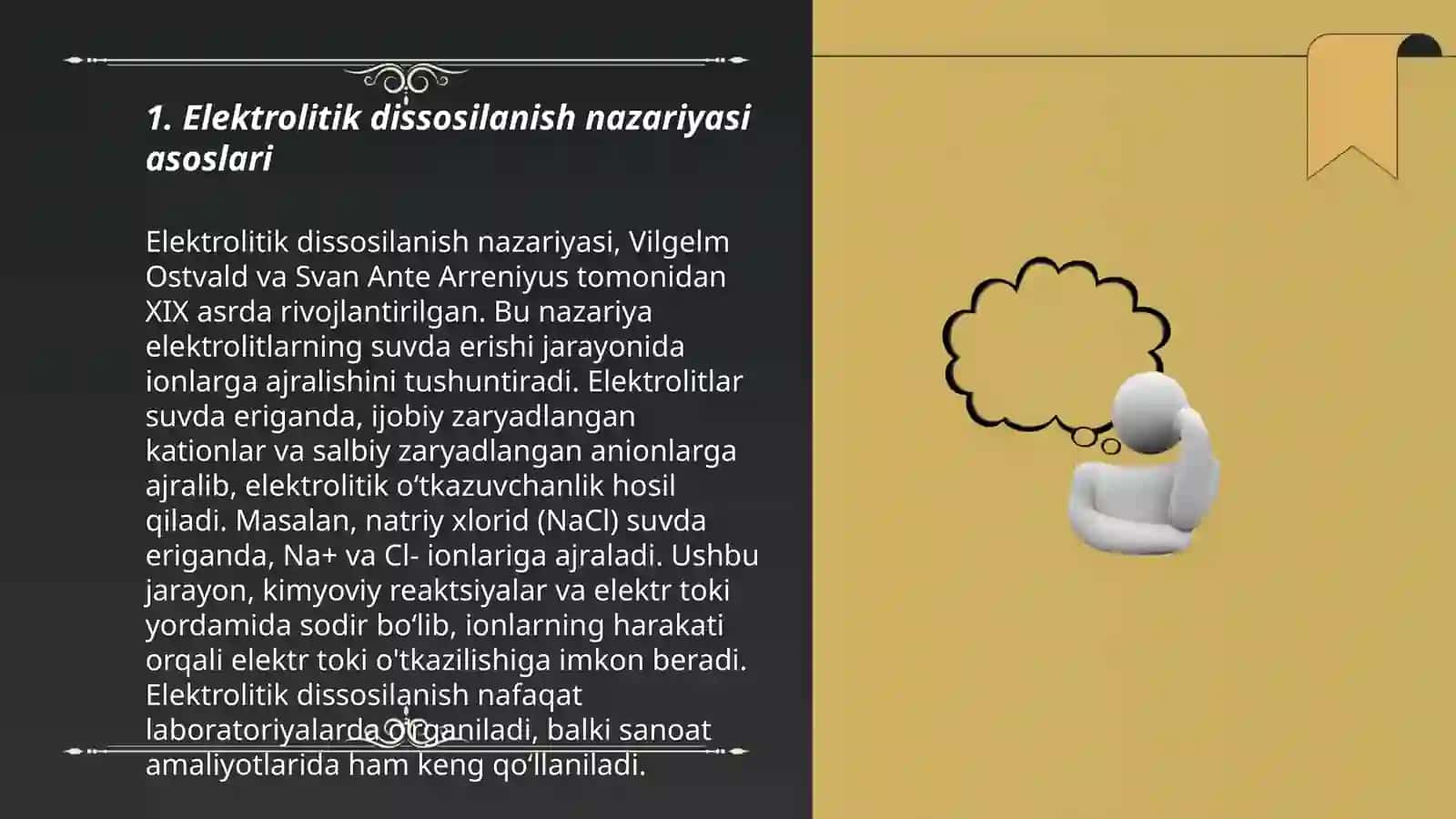 Elektrolitik dissosilanish nazariyasi 3
