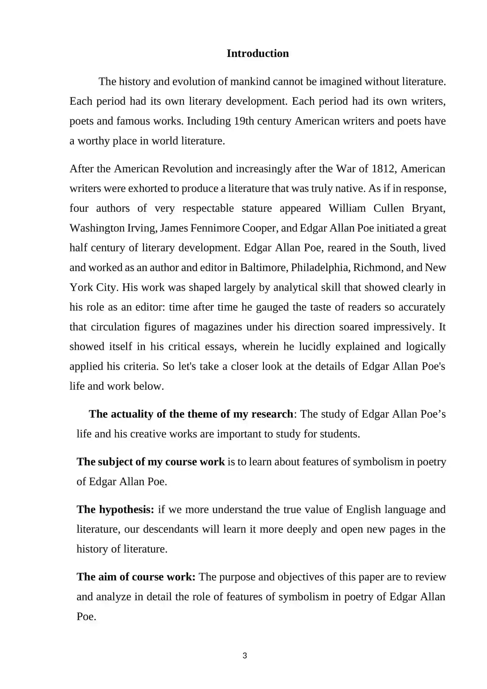 FEATURES OF SYMBOLISM IN POETRY OF EDGAR ALLAN POE 3