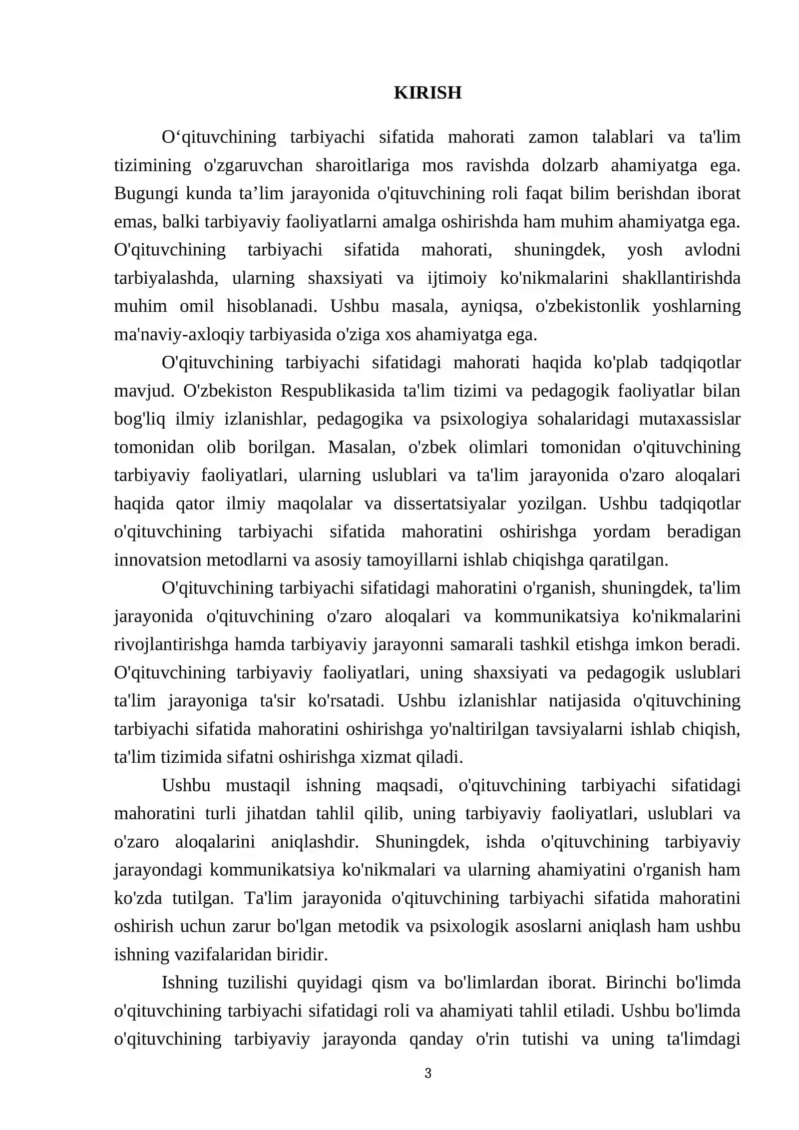 Oʻqituvchining tarbiyachi sifatida mahorati 3