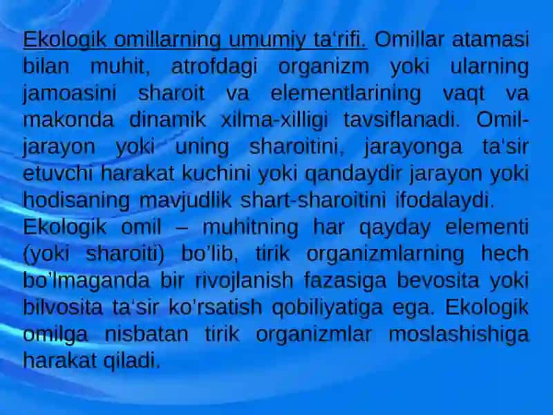 Ekologik Omillar 3