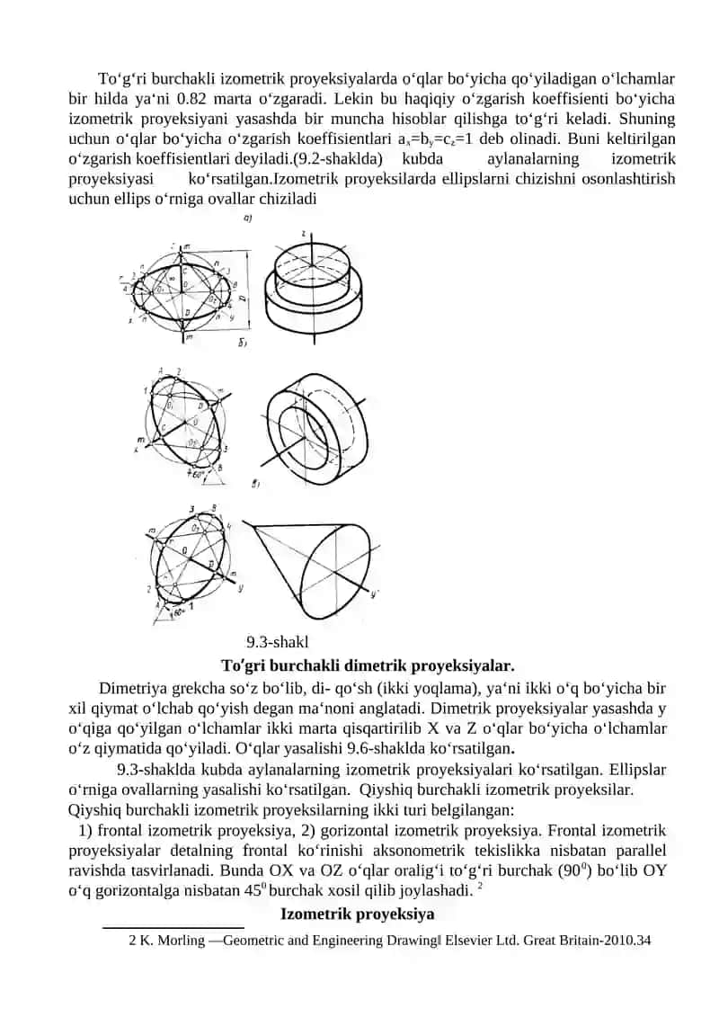 To’g’ri burchakli izometrik proyeksiyalar 3