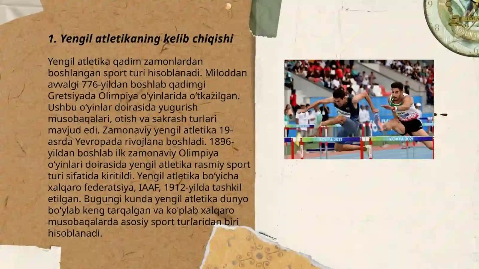 Yengil atletikaning rivojlanish tarixi bellashuv turlari 3
