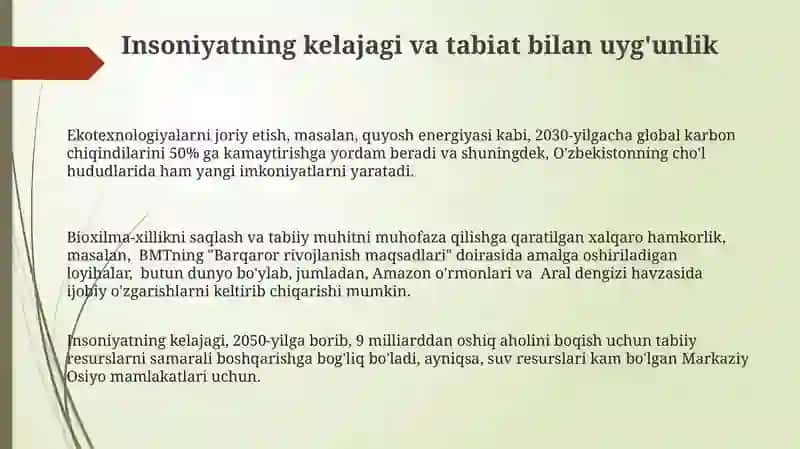 Inson, Tabiat va Jamiyat Hayotida O'rni 3