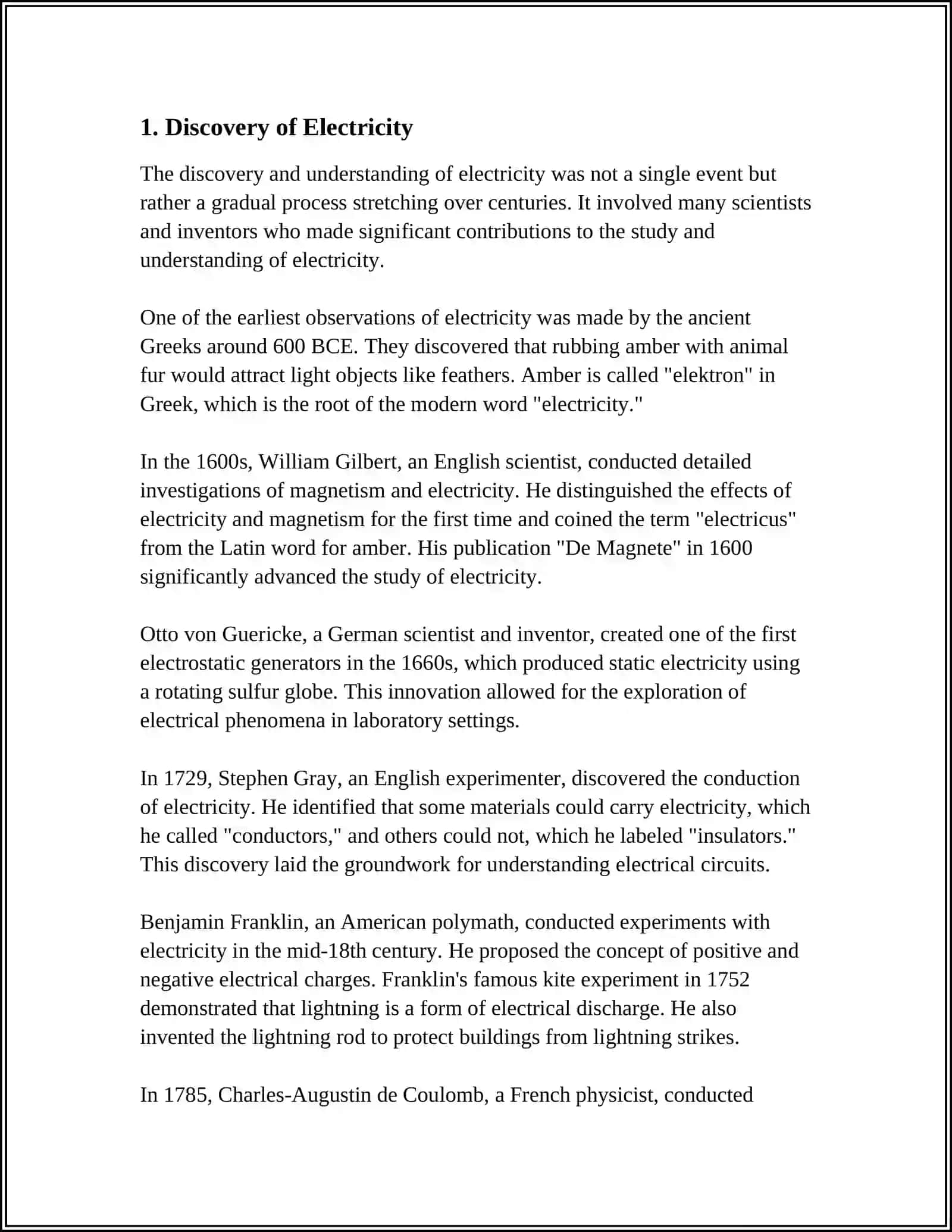 THE HISTORY OF ELECTRICITY 3