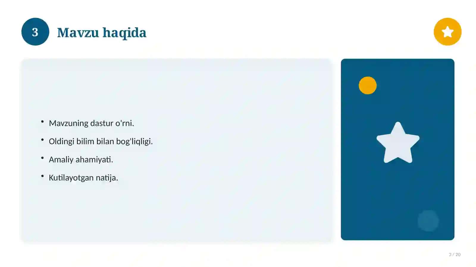 Matematika fanidan 1-sinf uchun ochiq dars ishlanmasi 3