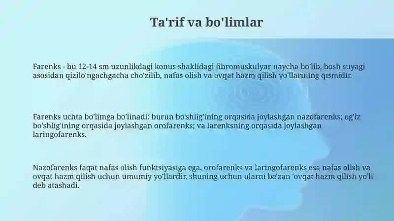 Halqumning klinik anatomiyasi 3