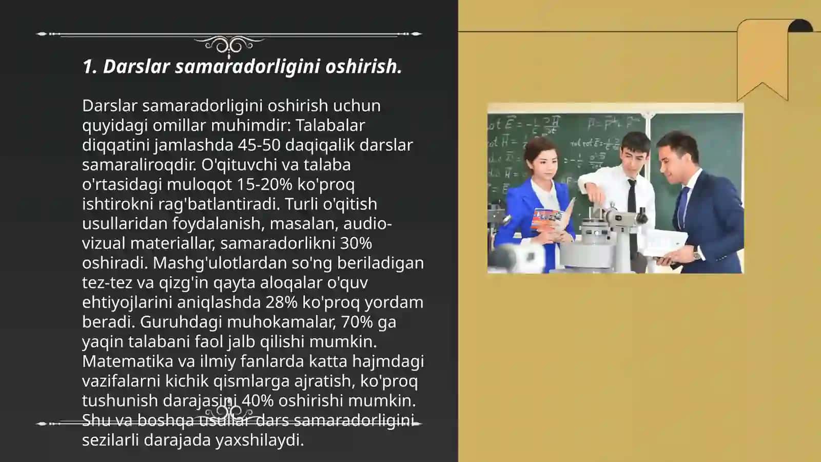 Darslar samaradorligini oshirish 3