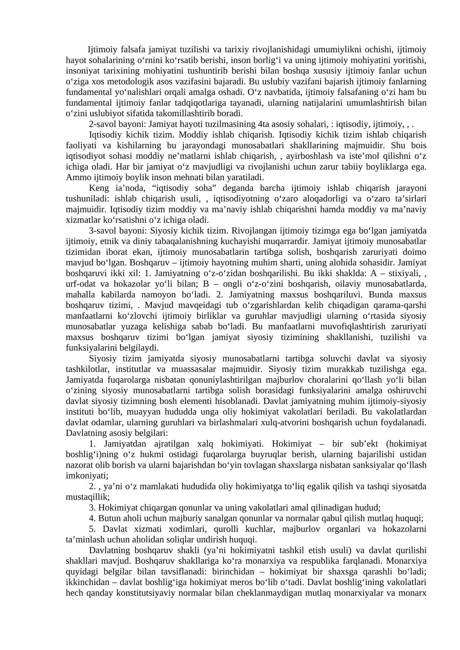 Jamiyat falsafasi 3
