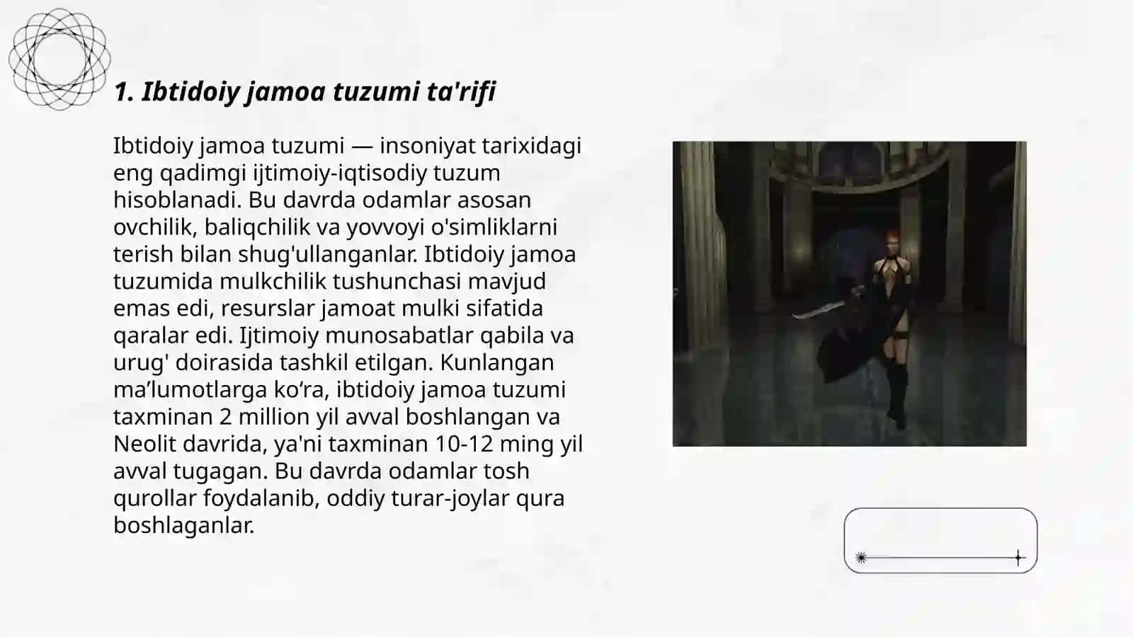 Ibtidoiy jamoa tuzumi va uni davrlashtirish 3