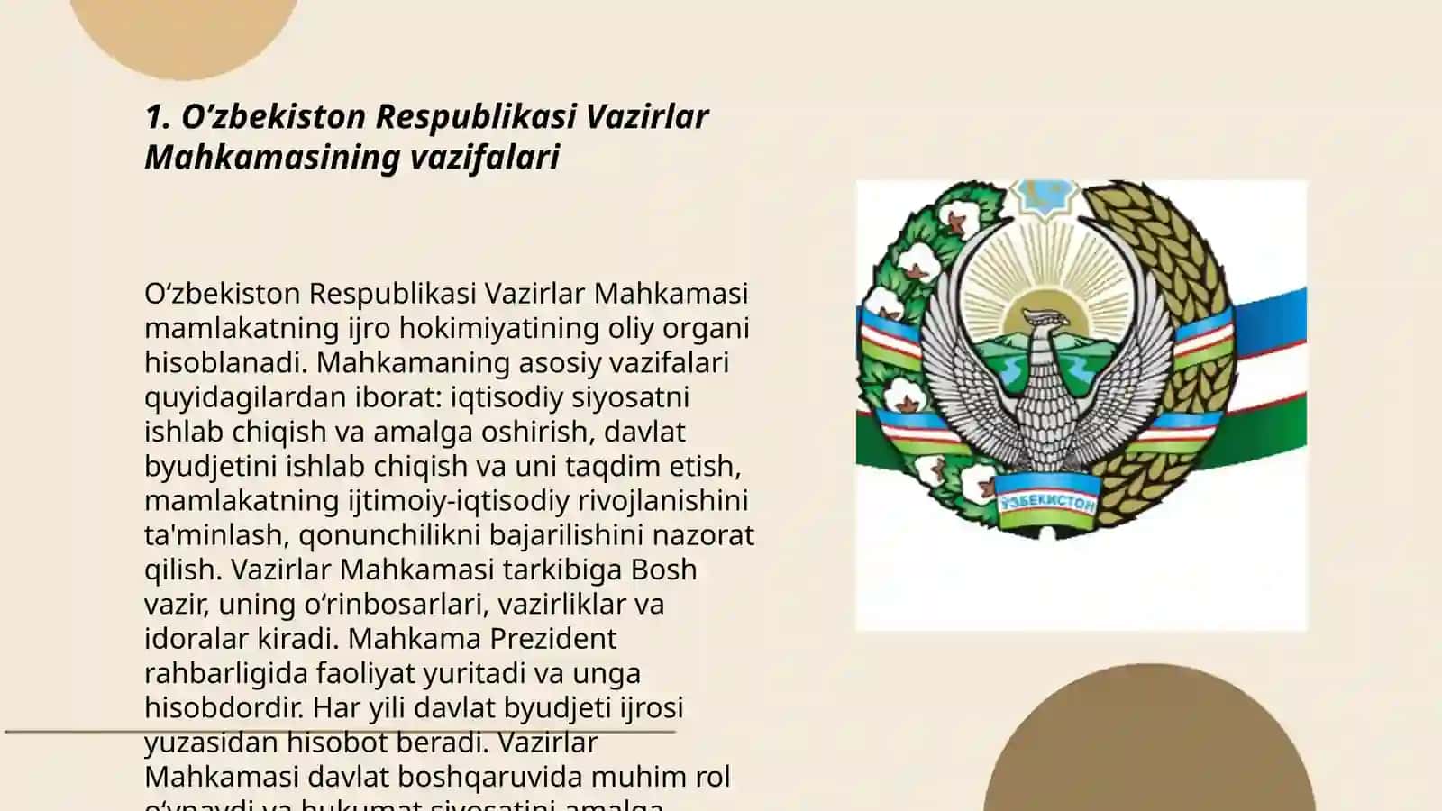 O’zbekiston Respublikasi Vazirlar Mahkamasi 3