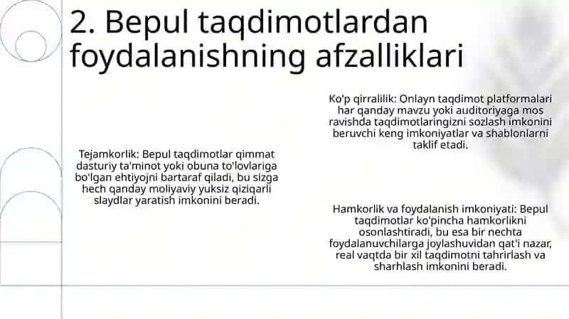 Tekin Taqdimotlar 3