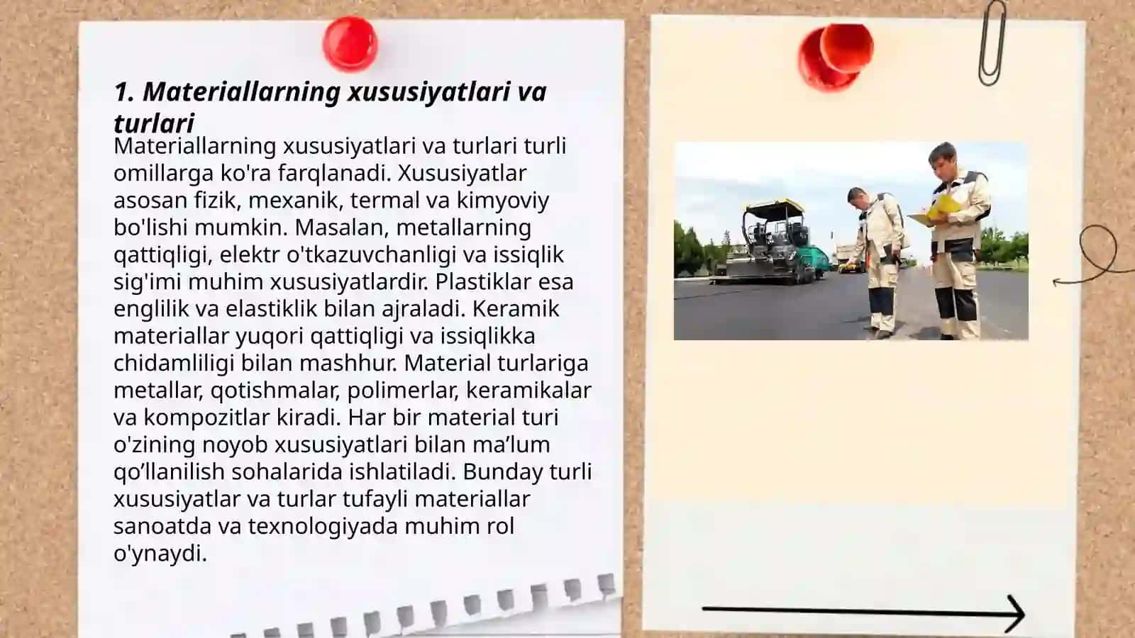 Materiallarning xususiyatlari va turlari 3