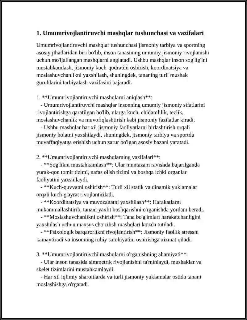 UMUMRIVOJLANTIRUVCHI MASHQLARNI O'RGANISH 3