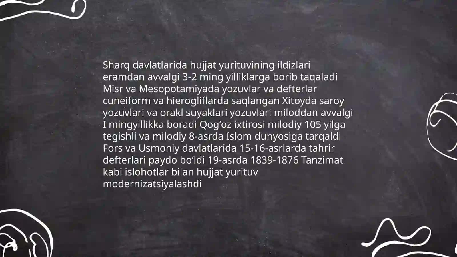 Sharq davlatlarida hujjat yurituvlari 3