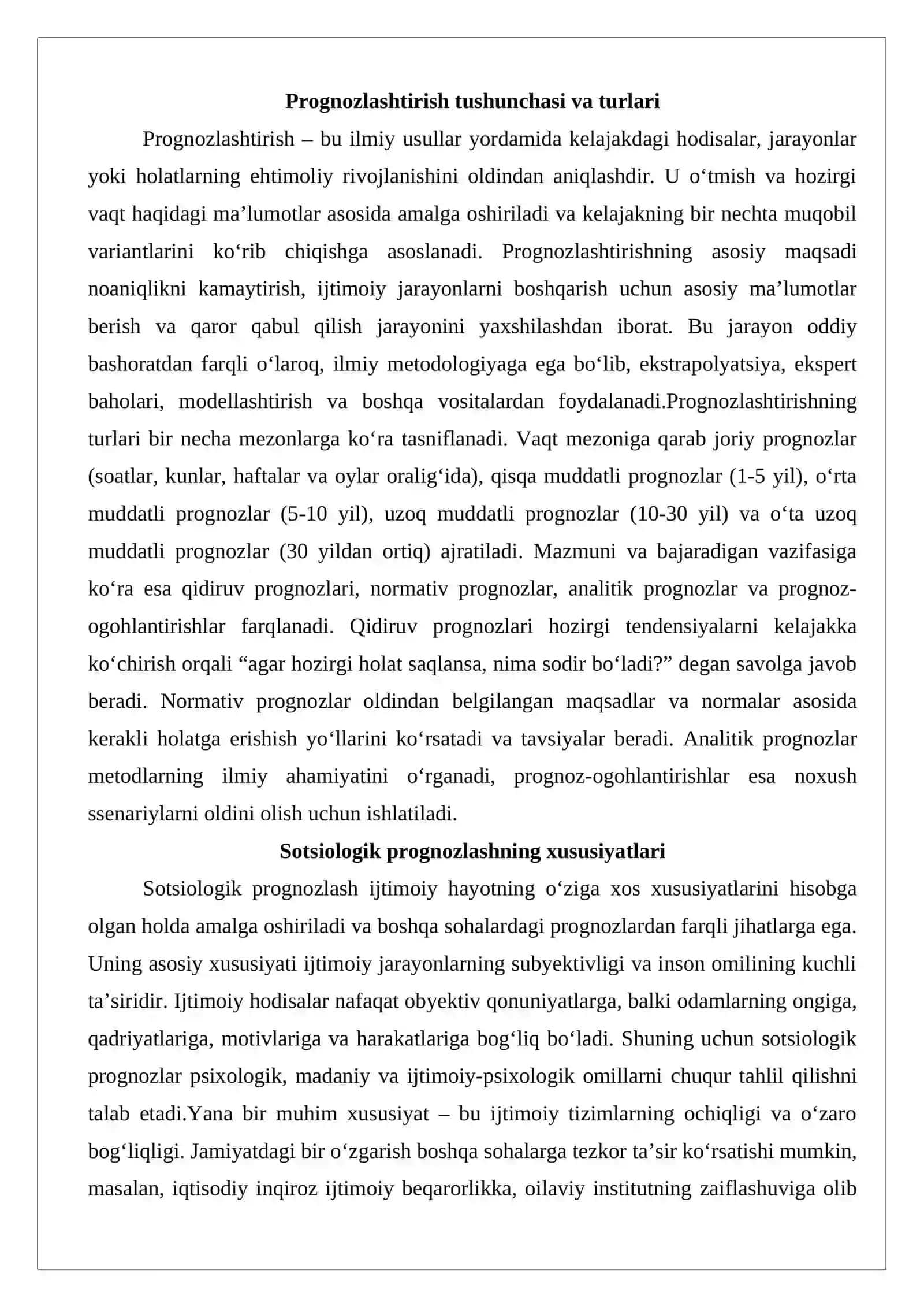 Prognozlashtirishning axborot bazasi 3