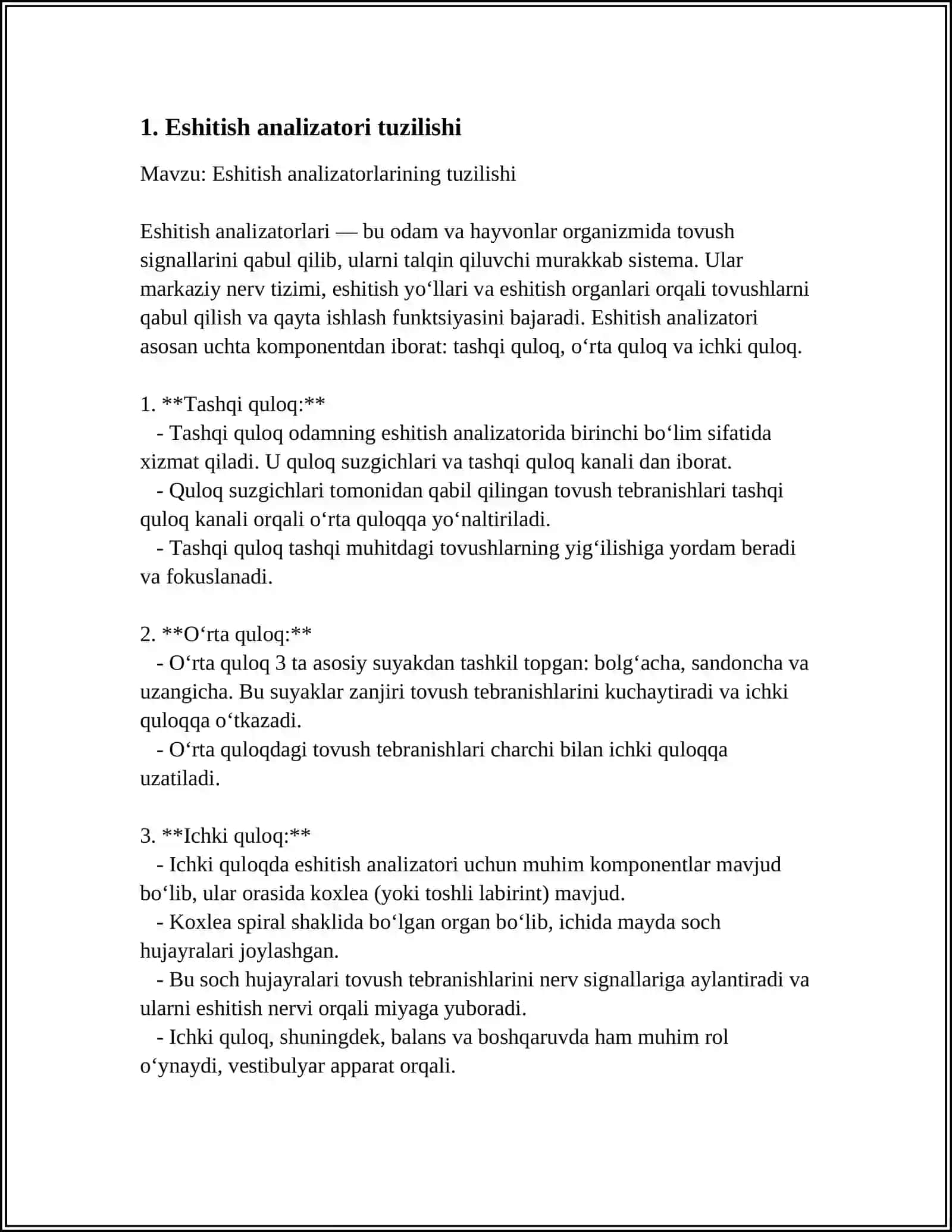 Eshitish analizatorlari tuzilishi 3