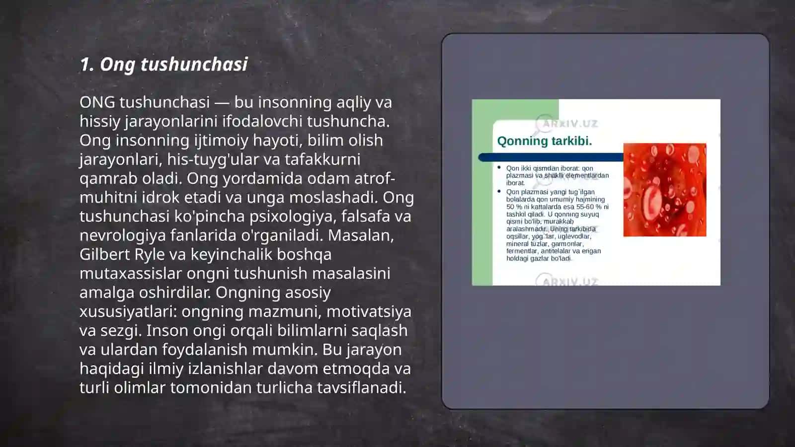 Ong haqida tushuncha va uning xossalari 3