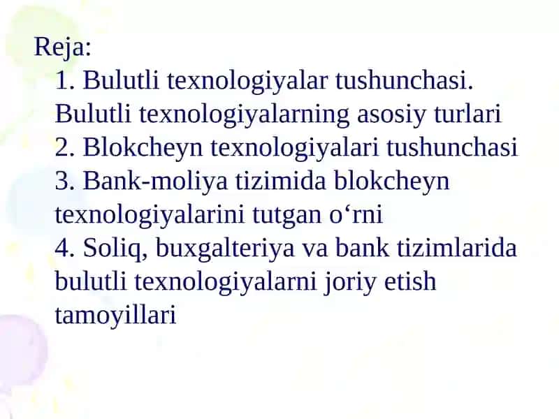 Bulutli va blokcheyn texnologiyalari bilan ishlash 3