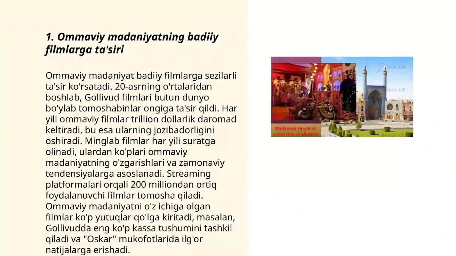 Badiiy filmlar va ommaviy madaniyat 3
