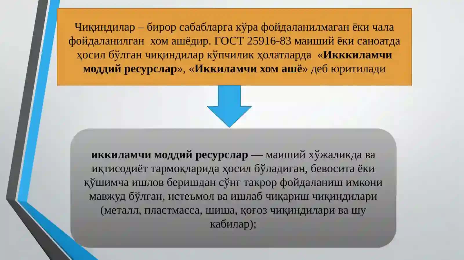 Маиший чиқиндилар ва уларнинг синфланиши 3