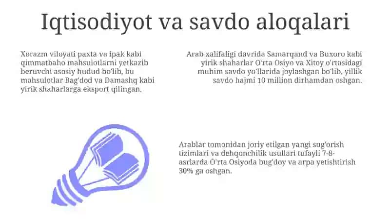 Markaziy Osiyoda Arab xalifaligi 3