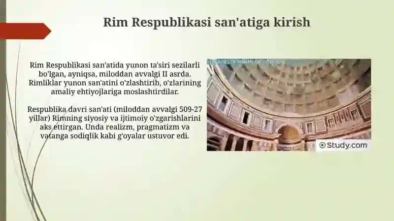 Rim respublika davri san'ati 3