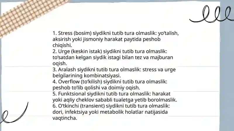 Siydikni tutib turaolmaslik 3