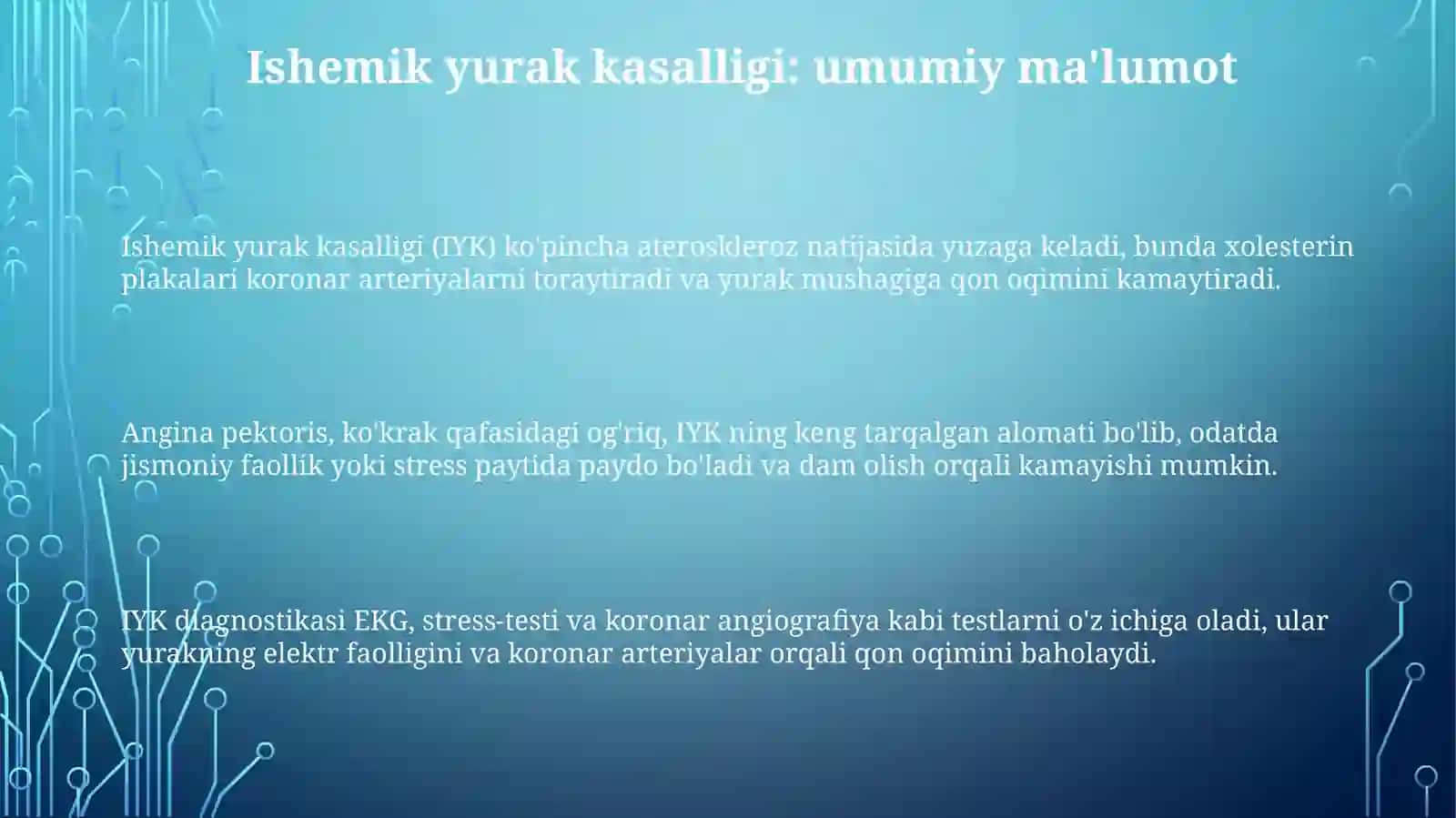 Ichak ishemik kasalligi. Malabsorbsiya va diarreya 3