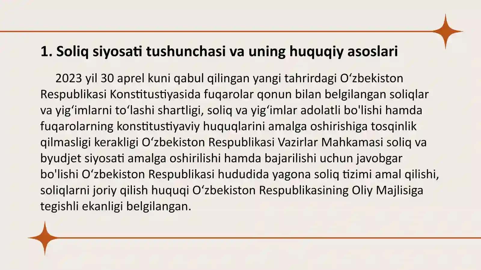 O‘zbekiston Respublikasi Soliq siyosati 3