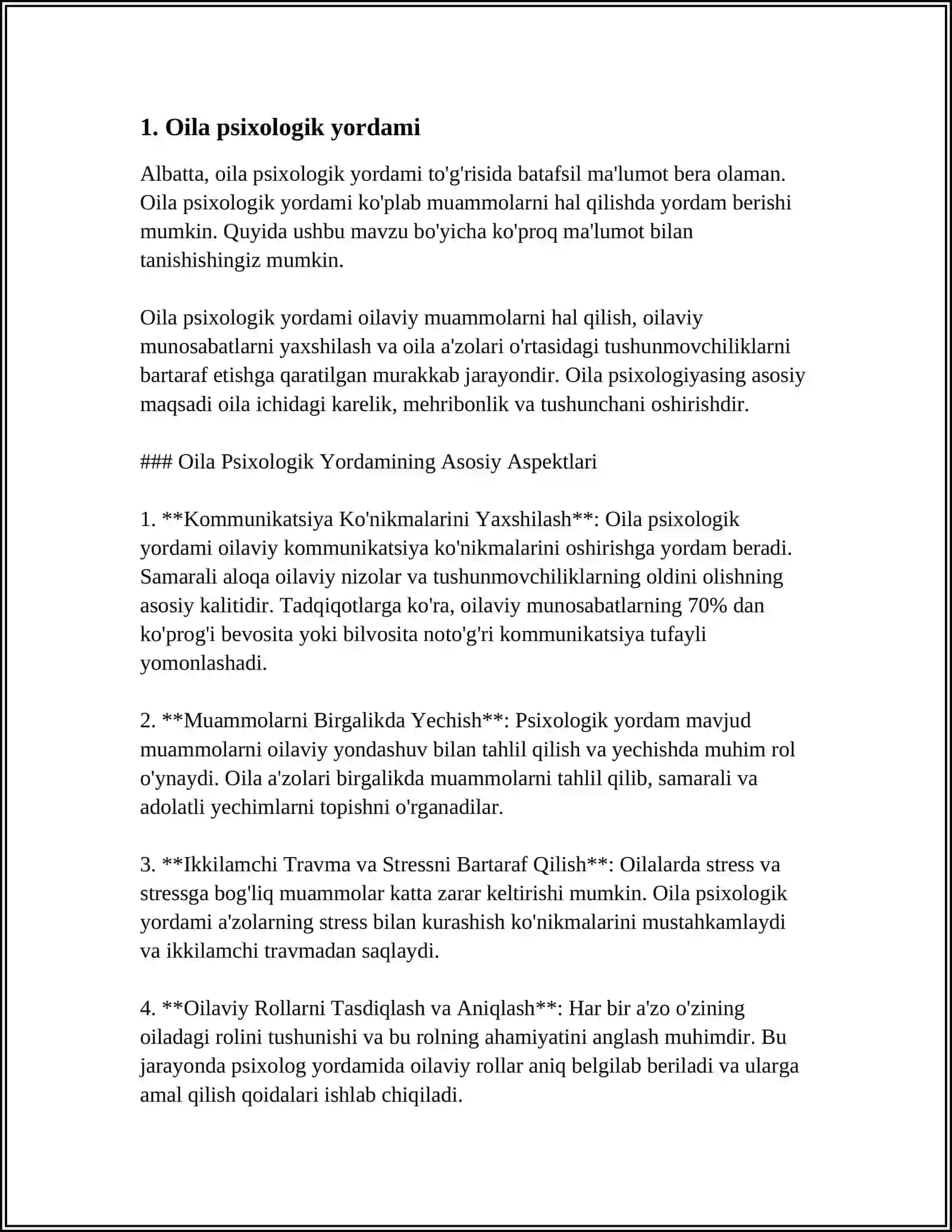 MUSTAQIL ISH Mavzu: OILAGA IJTIMOIY PEDAGOGIK YORDAM SHAKILLLAR 3