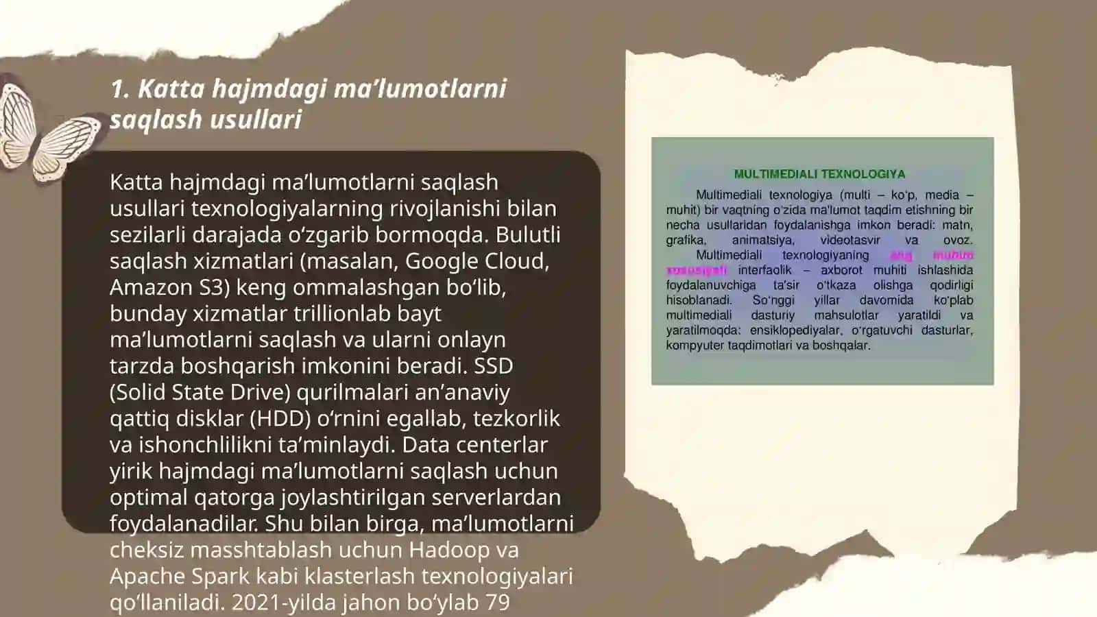 Katta hajmdagi maʼlumotlarni saqlash usullari 3