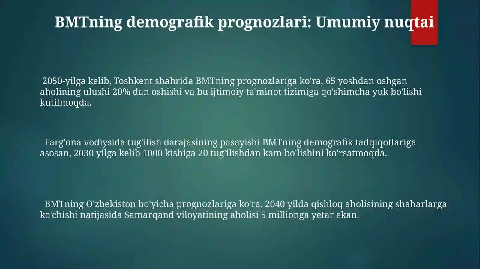 BMTning demografik bashoratlari 3
