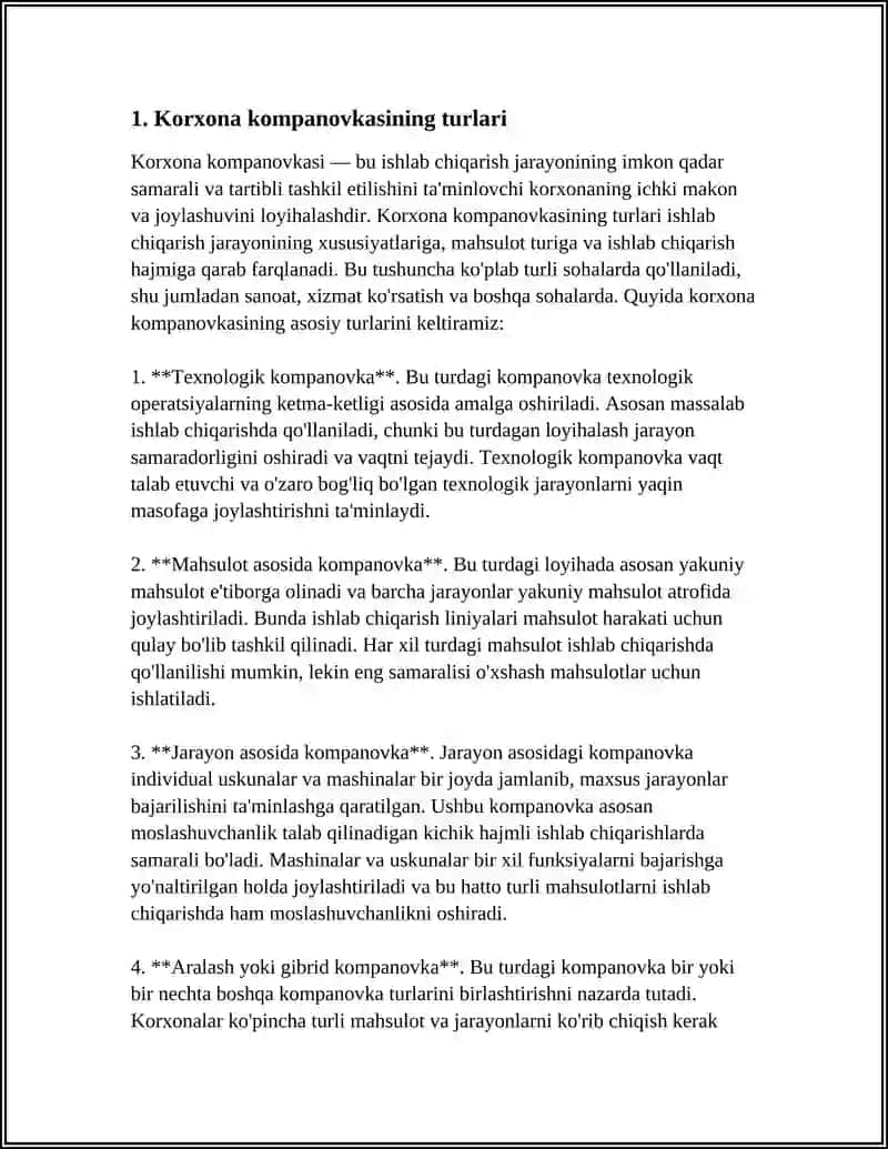 Korxona kompanovkasi 3