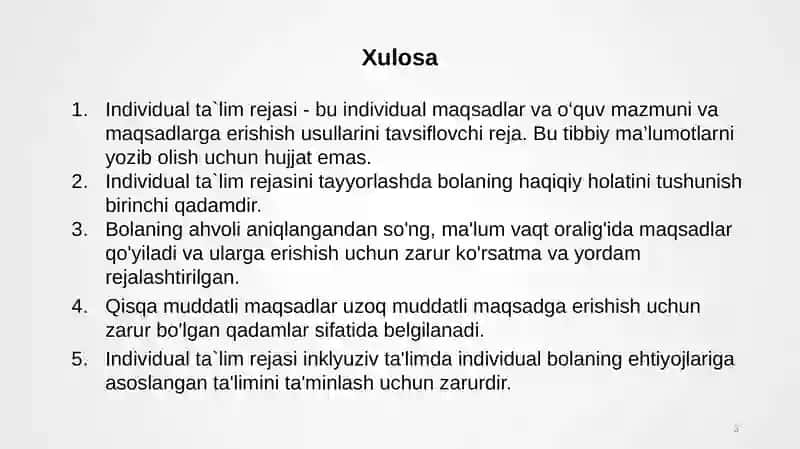 Individual ta’lim rejasi 3