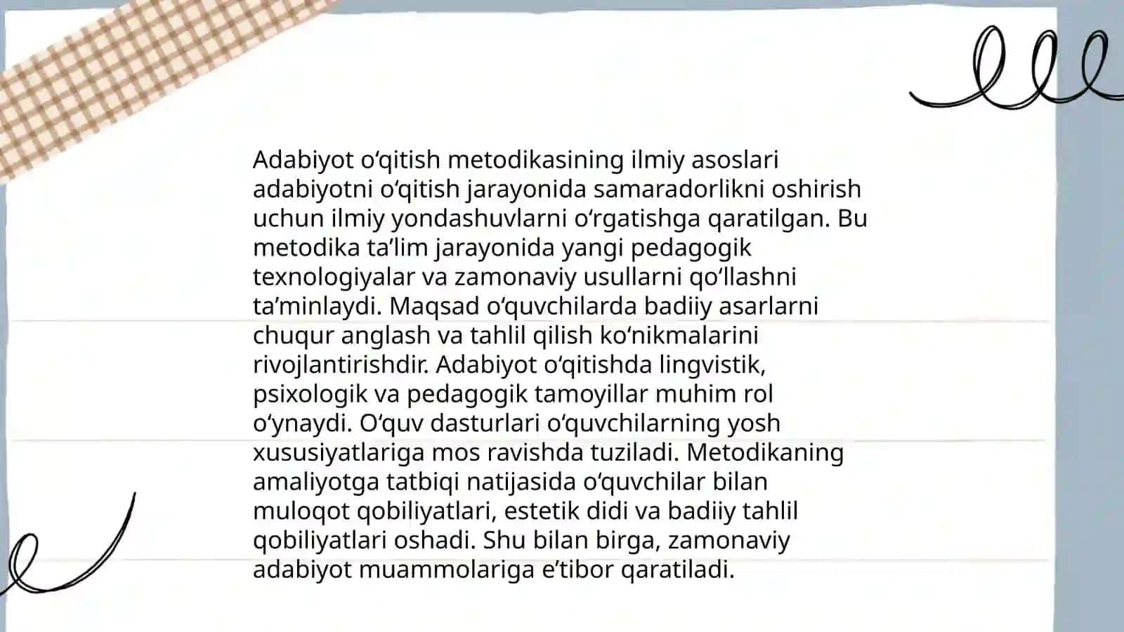 Adabiyot òqitish metodikasi 3