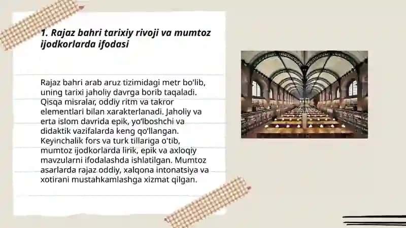 Rajaz bahri vaznlari tahlili 3