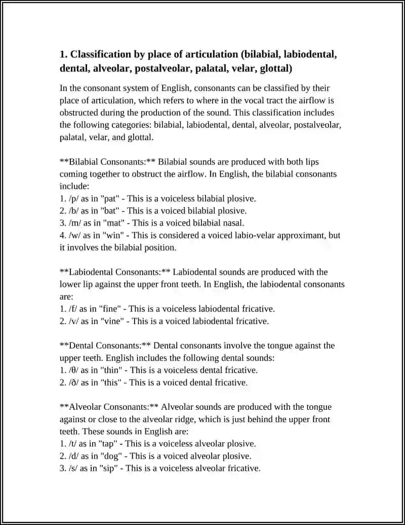 Theme: CONSONANT SYSTEM OF ENGLISH 3