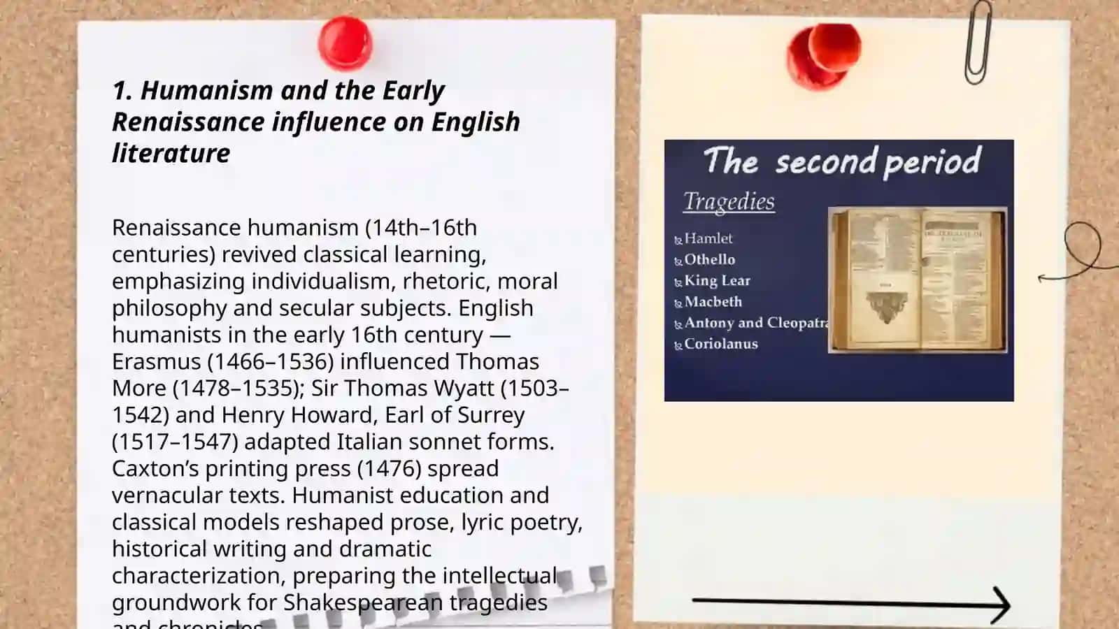 EARLY RENAISSANCE PERIOD. LITERATURE OF RENAISSANCE PERIOD, TRAGEDIES AND HISTORICAL CHRONICLES OF WILLIAM SHAKESPEARE 3